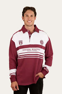 Ringers Western Stadium Unisex Oversized Rugby Jersey - Burgundy