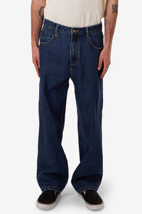Essentials Mens: Thrills Big Slacker Denim Jean Rinsed Ink