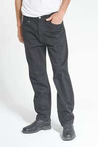 Essentials Mens: Thrills Slacker Denim Jean Black Rinse