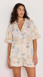 Womens L S Shirts 1: Mink Pink Sirena Resort SS Shirt