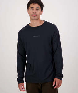 Size 3xl: Swanndri Carlton Mens LS Merino Tee Black