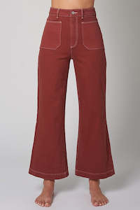 Womens Demin Jeans: Rollas Sailor Jean Comfort Brick