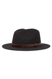 Brixton Hats: Brixton Messer Fedora Black / Brown