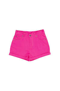 Girls Skirts Shorts: Santa Cruz Girls Mushroom Monarch Dot Pink Denim Short