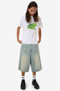 Size 36: Worship Toxic Blue Dozer Jean Short Toxic Blue