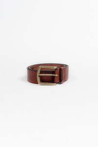 Size S M: Thrills Wide Leather Belt Tan