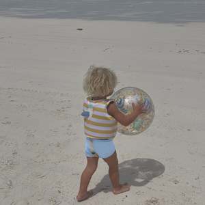 Beach Essentials: Sunnylife Kids Swim Vest Sammy the Seagull Mustard Stripe