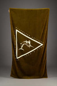 Gifts For Him: Just Another Fisherman Angled Marlin Towel - Brown