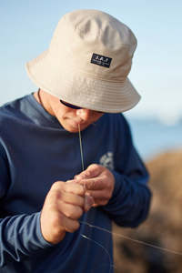 Gifts For Him: Just Another Fisherman Dawn Till Dusk Bucket Hat - Natural