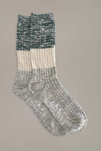 Gifts For Him: Just Another Fisherman Port Socks Green/Beige/Grey