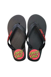 Gifts For Him: Santa Cruz Classic Dot Black Jandal