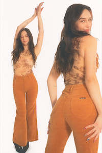 Size 9: Rollas Eastcoast Flare Tan Cord