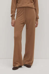 Essentials Womens: Assembly Cotton Cashmere Lounge Pant Fawn