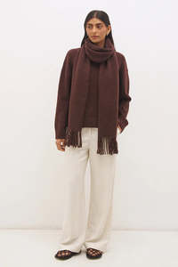 Mon Renn Scarf Knit Jumper Cacao