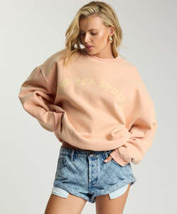 Essentials Womens: One Teaspoon OT Luxe Oversized Bubble Sweater Coral