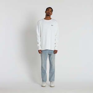 Essentials Mens: Crate Waffle Crew White