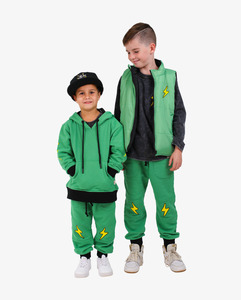 Boys Pants: Band of Boys Green Bolt Track Pants