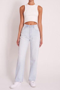 Womens Demin Jeans: Abrand A Carrie Jean Millie Organic Organic Light Blue