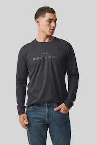 Rodd & Gunn Ls Logo T-Shirt - Charcoal