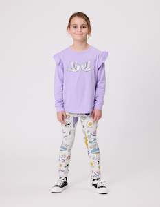 Girls Pants: Kissed by Radicool Doodle Leggings