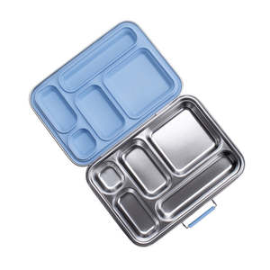 Youth Bags: Nestling Stainless Steel Bento Box - Dusty Blue