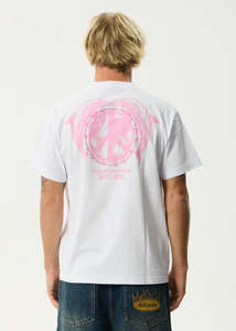 Afends Mens: Afends Mens Dolfends Boxy Tee - White