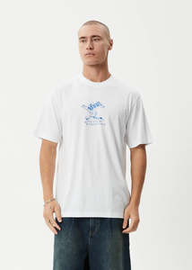 Afends Mens Flyin Retro Tee - White