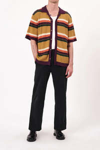 Rollas: Rollas Bowler Rib Knit Shirt Multi Stripe