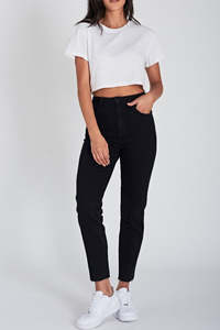 Womens Demin Jeans: Abrand 94 High Slim Dead Of Night