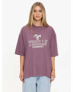 Thrills Break Point Oversized Tee Vintage Mauve