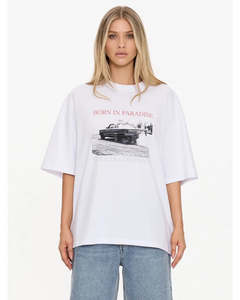 Womens Tops 1: Thrills Metal And Dust Oversized Tee White