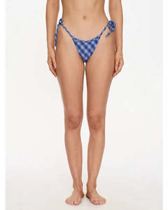 Bikini Bottoms: Thrills High Speed Check String Bikini Bottom