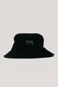Crate scripted Cord Bucket Hat Black