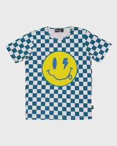 Size 2: Radicool Dude Smiley Chequerboard Tee