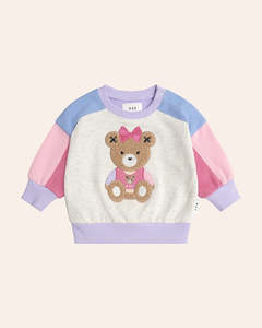 Size 2: Huxbaby Varsity Huxette Spliced Sweatshirt