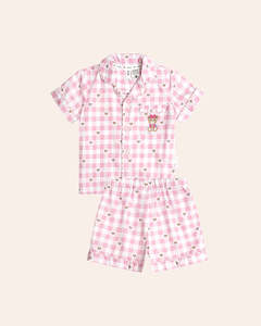 Huxbaby Huxette Check PJs Strawberry