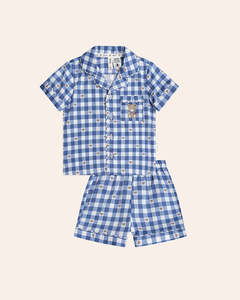 Huxbaby Huxbear Check PJs French Navy