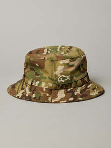 Size S M: Just Another Fisherman Wide Brim Bucket Hat Green Camo