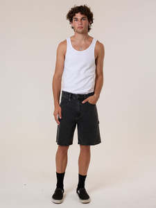 Size 36: Thrills Slacker Denim Short Ash Black