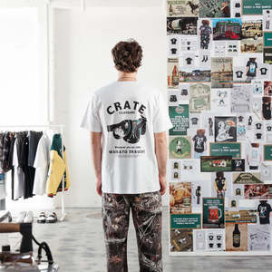 Crate X Willie the Waiter Beer Hug Tee White
