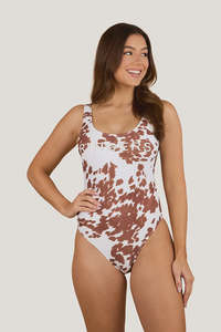 Ringers Western Ringers Daisy Womens OnePiece - White/Tan