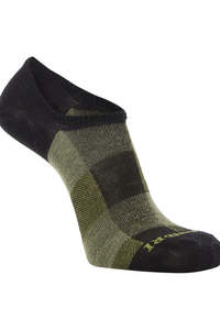 Swanndri Knowler Merino Invisible Sock Olive/Black Check