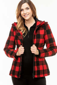 Swanndri: Swanndri Seattle Hoodie Red/Black Check