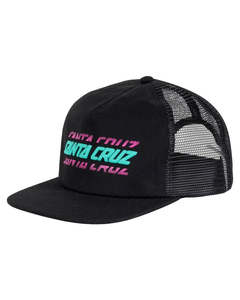 Youth Hats: Santa Cruz Youth Multi Split Strip Trucker Cap