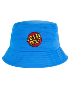 Santa Cruz Youth Classic Dot Patch Bucket Hat Blue