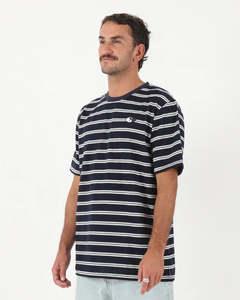 T&C Jive Stripe Tee Navy