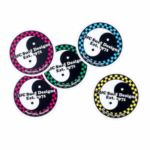 T C: T&C Pearl City Checker Sticker 5 Pack