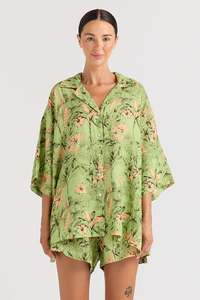 Womens L S Shirts 1: Poolside Paradiso Tropico Over Shirt- Margarita