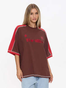 Womens Tops 1: Thrills Hot Shot Panelled Oversized Tee
