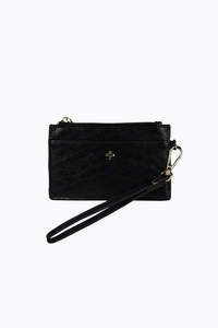 Peta + Jain Keira Zip Card Wallet - Black Crinkle